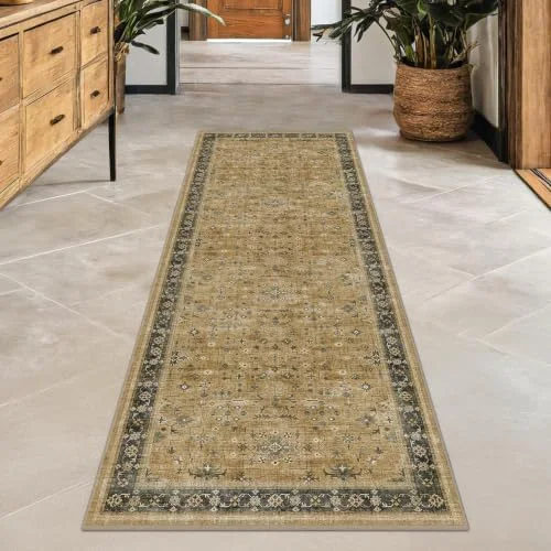 Desert Taupe / Sage, a vintage washable rug by HazoHaus